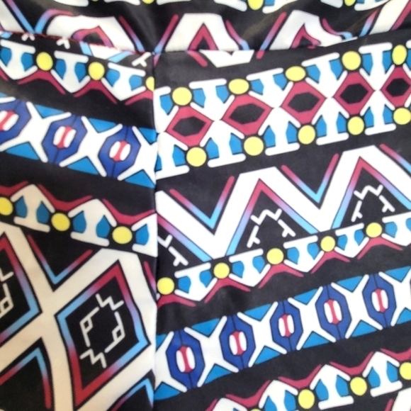 2XL Geometric Zig Zag Colorful Swim Shorts - Picture 4 of 5